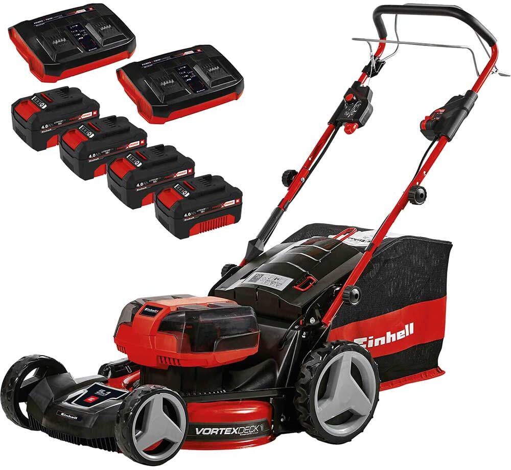 DeWalt Einhell Professional GP-CM 36/47 S HW Li 36v Cordless Brushless Self Propelled Lawnmower 470mm 4 x 4ah Li-ion Battery Charger
