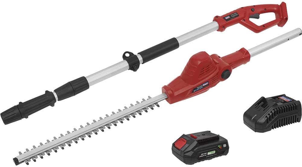 DeWalt Sealey CP20VTP01 20v Cordless Telescopic Hedge Trimmer Kit 1 x 2ah Li-ion Battery Charger