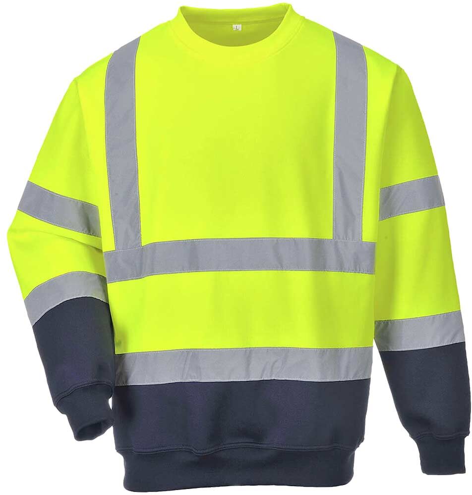 DeWalt Portwest Two Tone Class 3 Hi Vis Jumper Yellow / Navy 2XL