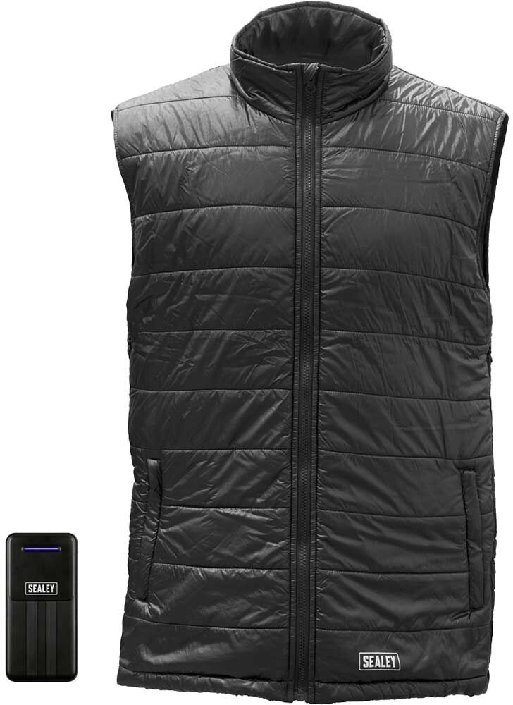 DeWalt Sealey 5v Heated Bodywarmer and 10ah Power Bank Black One Size