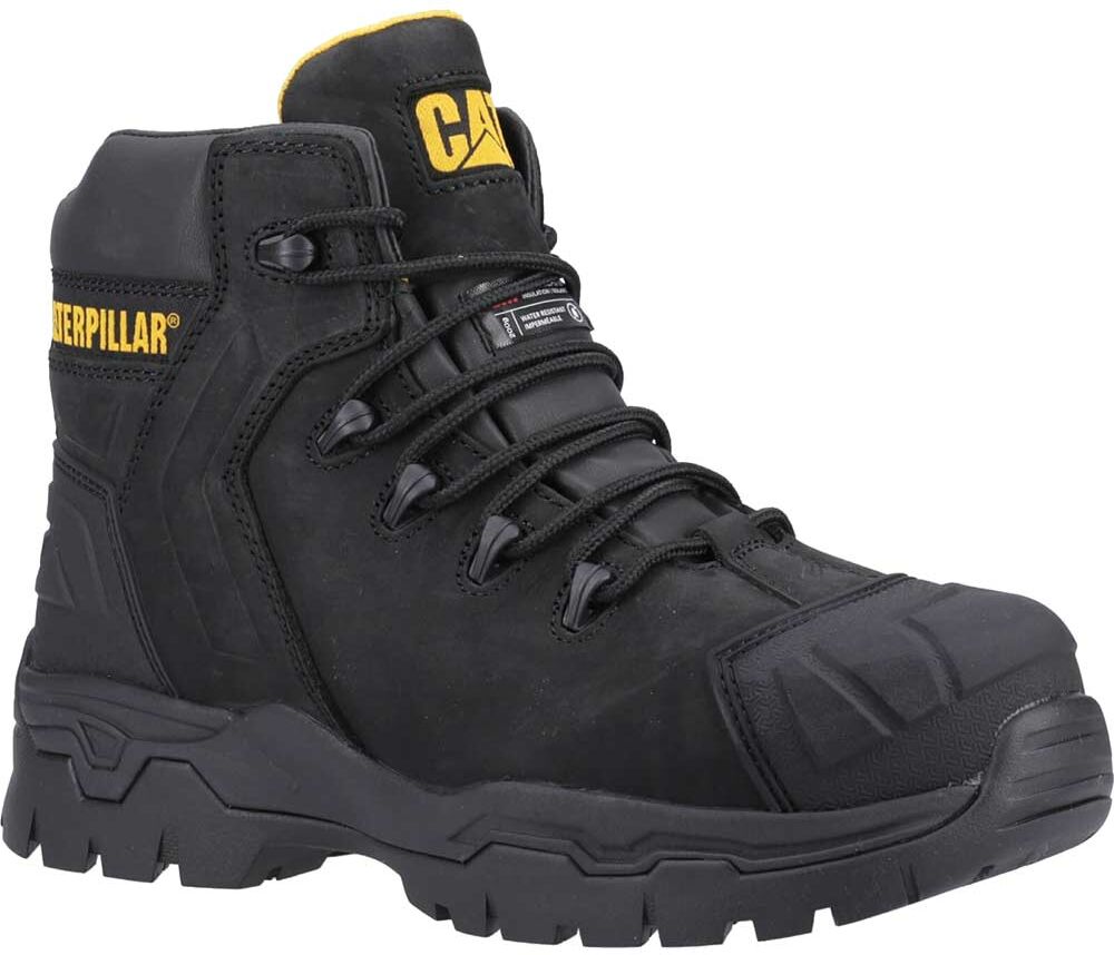 DeWalt Caterpillar Mens Everett S3 Wp Safety Boot Black Size 6