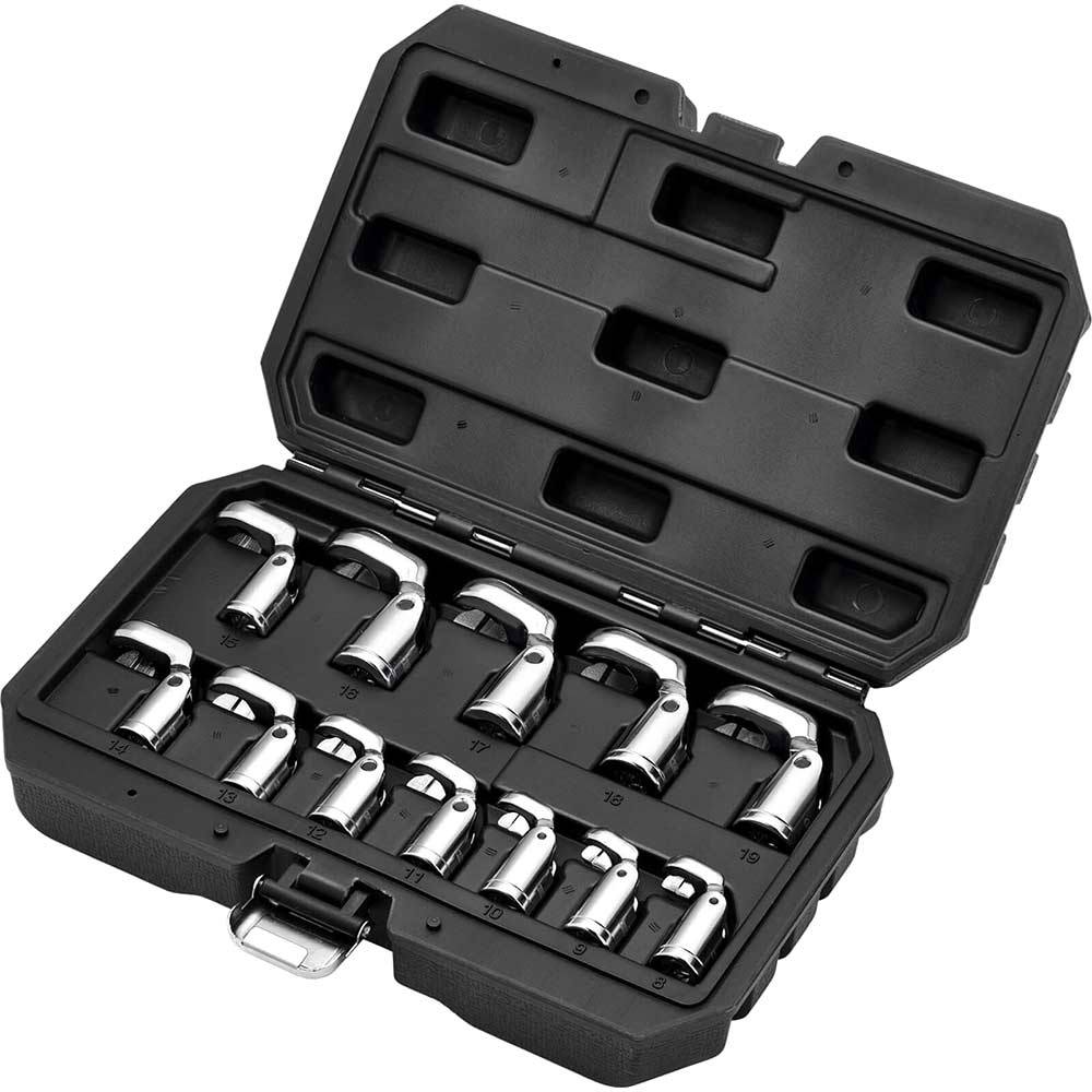 DeWalt Draper 12 Piece 3/8" Drive Flexible Crowfoot Socket Wrench Set 3/8"