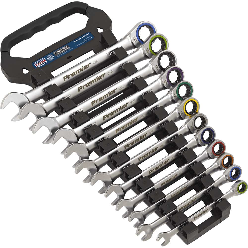 DeWalt Sealey Platinum Series 12 Piece Ratchet Combination Spanner Set