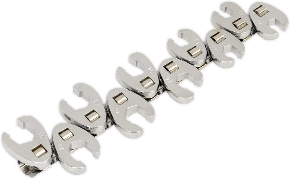 DeWalt Siegen S0845 10 Piece 3/8" Drive Metric Flare Nut Crows Foot Wrench Set