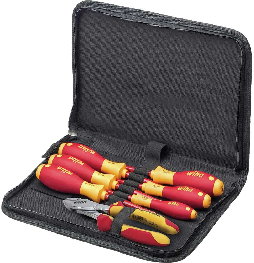 DeWalt Wiha 7 piece VDE Insulated Screwdriver and Side Cutters Tool Kit