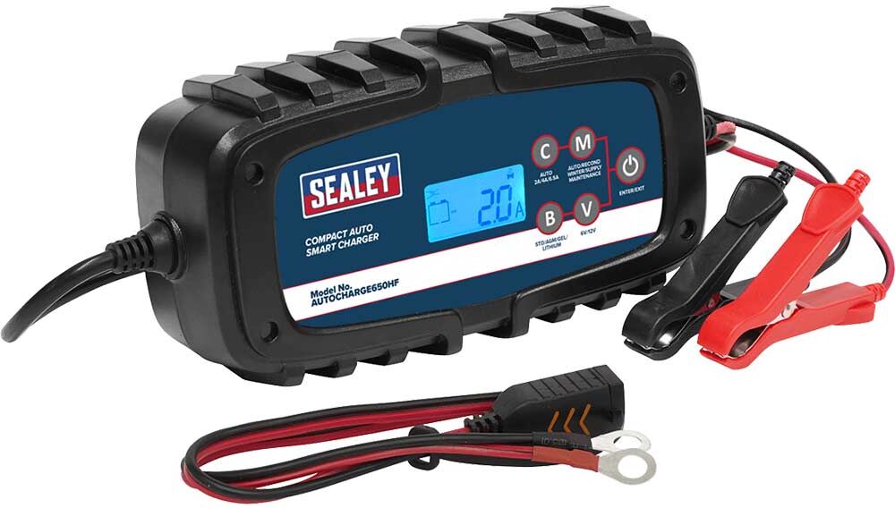 DeWalt Sealey 650HF Compact Auto Smart 6.5amp Battery Charger 6v or 12v