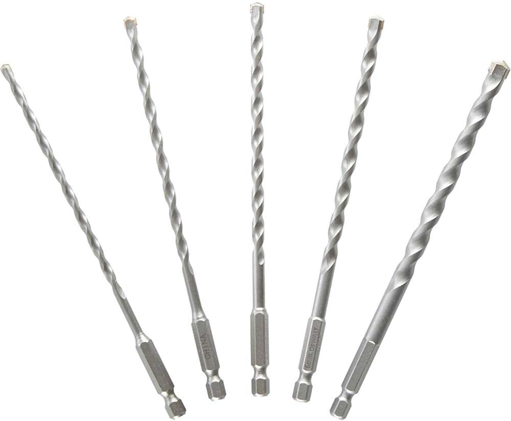 DeWalt 5 Piece Hex Shank Impact Rated Multi Material Drill Bit Set