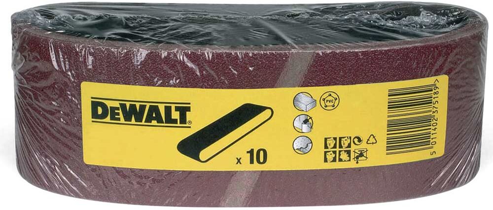 DeWalt 75 x 533mm Sanding Belts 75mm x 533mm 60g Pack of 10