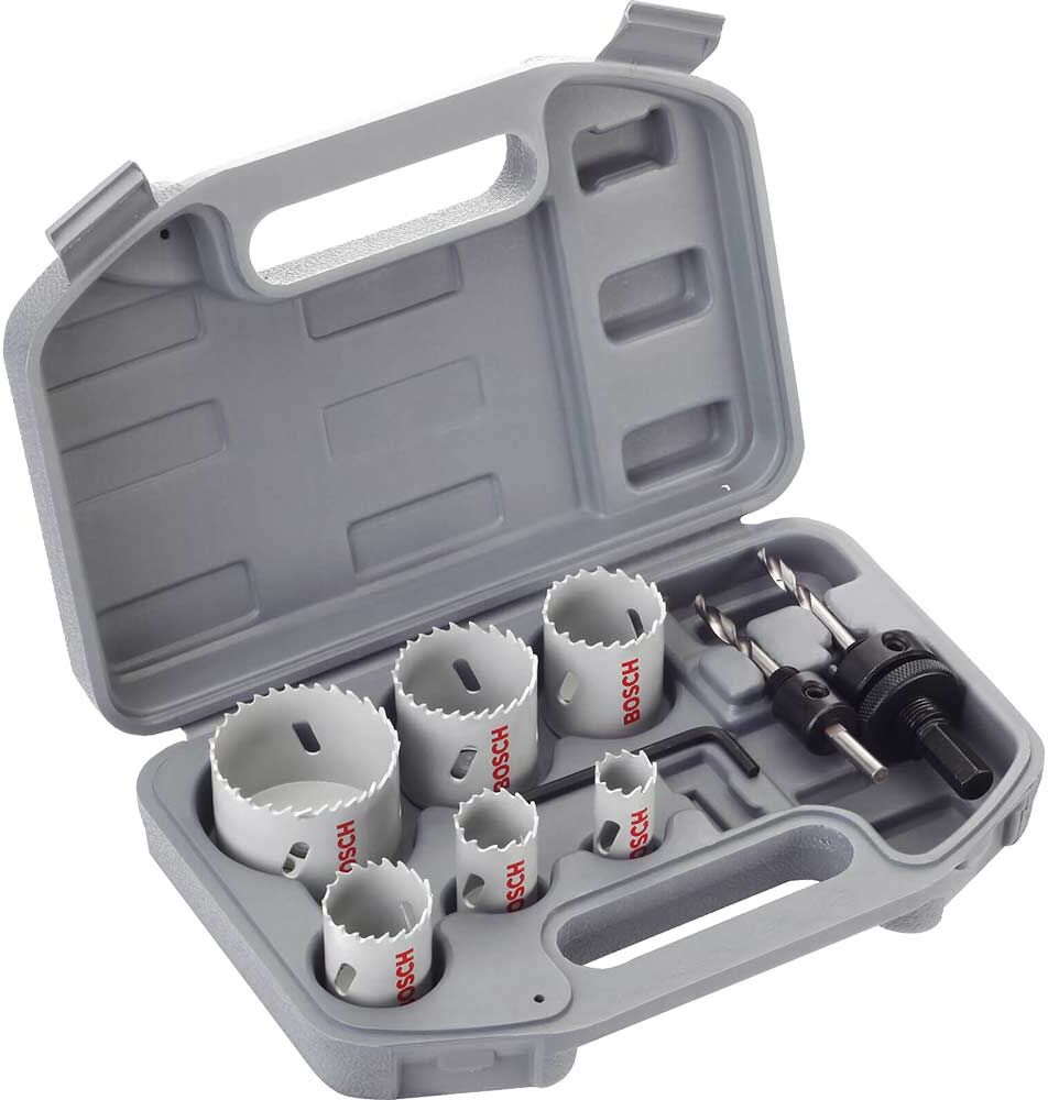 DeWalt Bosch 9 Piece Electricians HSS Bi Metal Hole Saw Set