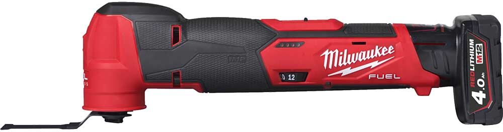 DeWalt Milwaukee M12 FMT Fuel 12v Cordless Brushless OIS Oscillating Multi Tool 1 x 2ah & 1 x 4ah Li-ion Battery Charger Case