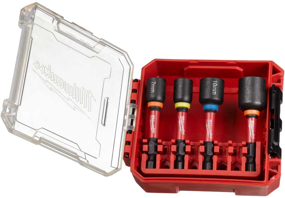DeWalt Milwaukee 4 Piece Mag Shockwave Impact Duty Nut Driver Set