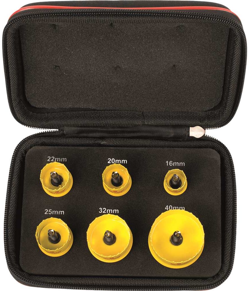 DeWalt Starrett KCS06001 6 Piece Cordless Smooth Cut Bi Metal Hole Saw Set