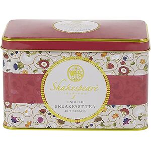 New English Teas Shakespeare Birthplace Trust Tea Caddy With 40 Breakfast Teabags