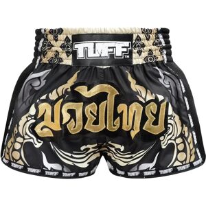 TUFF Sport MRS201 TUFF Muay Thai Shorts Retro Style Thai King Of Naga Black - Black