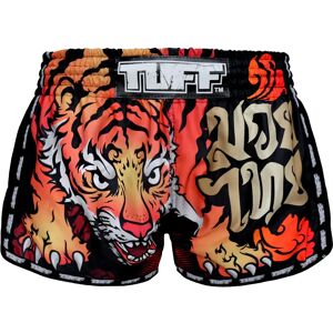 TUFF Sport MRS303 TUFF Muay Thai Shorts Retro Style Black Cruel Tiger - Black