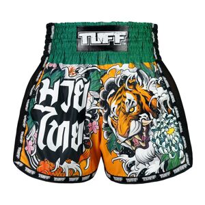 TUFF Sport MSC105 TUFF Muay Thai Shorts New Retro Style Tora Mori to Kingyo - Yellow