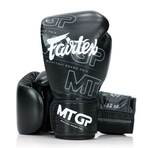 BGV Fairtex X MTGP Black Velcro Boxing Gloves - Black