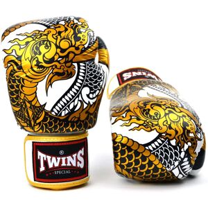 Twins Special FBGVL3-52 Twins White-Gold Nagas Boxing Gloves - White