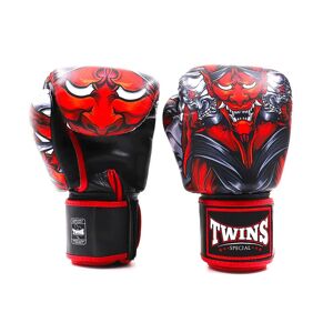 Twins Special FBGVL3-58 Twins Kabuki Boxing Gloves Black-Red - Black