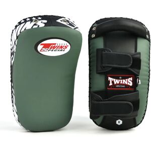 Twins Special KPS10 Twins Olive-Black Light Weight Thai Kick Pads - Green