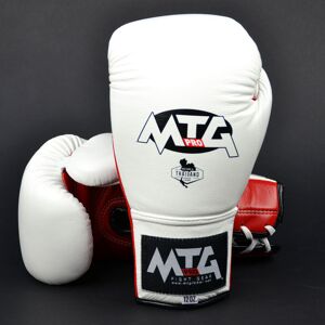 LG2 MTG Pro 3-Tone White Lace-up Boxing Gloves - White