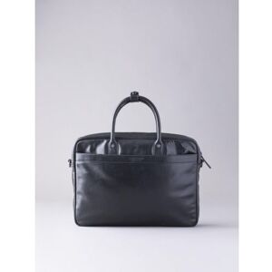 Lakeland Leather Fenton Leather Laptop Briefcase in Black - Black