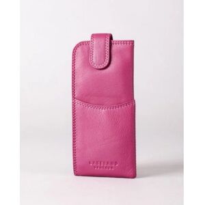 Lakeland Leather Leather Tab Glasses Case in Cranberry Pink - Pink