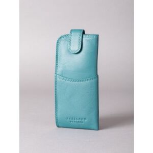Lakeland Leather Leather Tab Glasses Case in Teal Green - Green