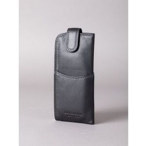 Lakeland Leather Leather Tab Glasses Case in Black - Black