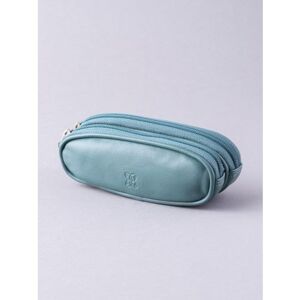 Lakeland Leather Leather Double Glasses Case in Teal Green - Green