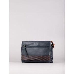 Lakeland Leather Waverton Duo Leather Cross Body Bag in Navy - Blue