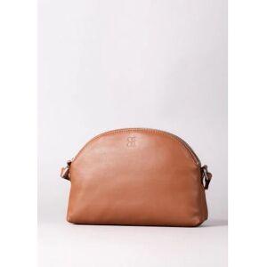 Lakeland Leather Coniston Duo Leather Curved Cross Body Bag in Tan - Tan