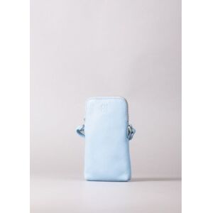 Lakeland Leather Coniston Leather Cross Body Phone Pouch in Sky Blue - Blue