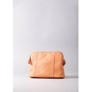 Lakeland Leather Alston Curved Leather Cross Body Bag in Apricot - Orange