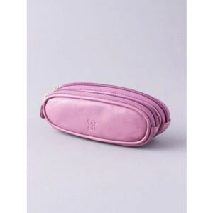 Lakeland Leather Leather Double Glasses Case in Mauve Soft Pink - Purple