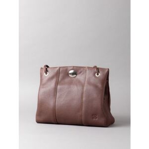 Lakeland Leather Winscale Leather Turn Lock Shoulder Bag in Brown - Brown