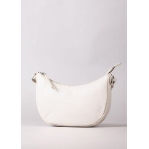 Lakeland Leather Coniston Crescent Leather Cross Body Bag in Parchment - Off-White