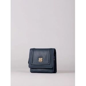 Lakeland Leather Icon Mini Leather Flapover Purse in Navy - Blue