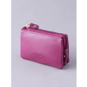 Lakeland Leather Leather Coin Purse in Cranberry Pink - Pink