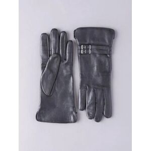 Lakeland Leather Black Twin Buckle Leather Gloves - Black