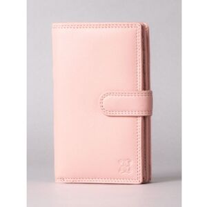 Lakeland Leather Medium Leather Tab Purse in Blush Pink - Pink