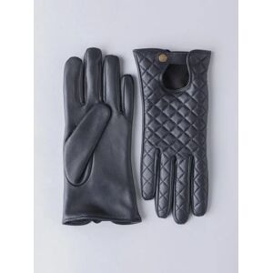 Lakeland Leather Tarn Leather Quilted Gloves in Black - Black