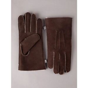 Lakeland Leather Classic Sheepskin Gloves in Dark Brown - Brown