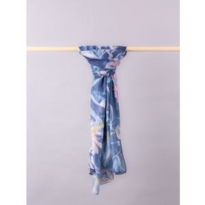 Lakeland Leather Josie Floral Print Scarf in Blue - Blue