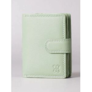 Lakeland Leather Small Leather Tab Purse in Sage Green - Green