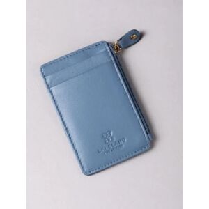 Lakeland Leather Keyring Card Holder in Denim Blue - Blue