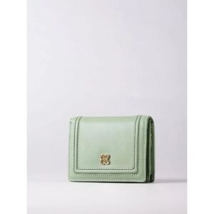 Lakeland Leather Icon Small Leather Flapover Purse in Sage Green - Green