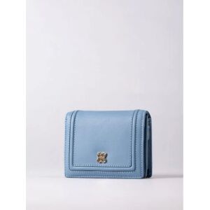 Lakeland Leather Icon Small Leather Flapover Purse in Sky Blue - Blue