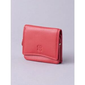 Lakeland Leather Small Leather Flapover Purse in Red - Red