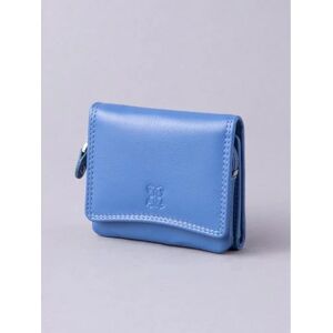 Lakeland Leather Small Leather Flapover Purse in Blue - Blue